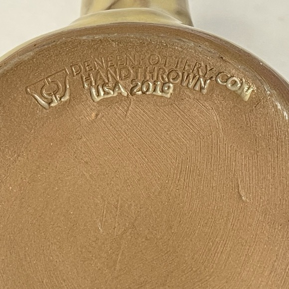 Deneen Pottery 2019 Farmhouse Beige Tan Coffee Mug Spoon - Picture 5 of 7